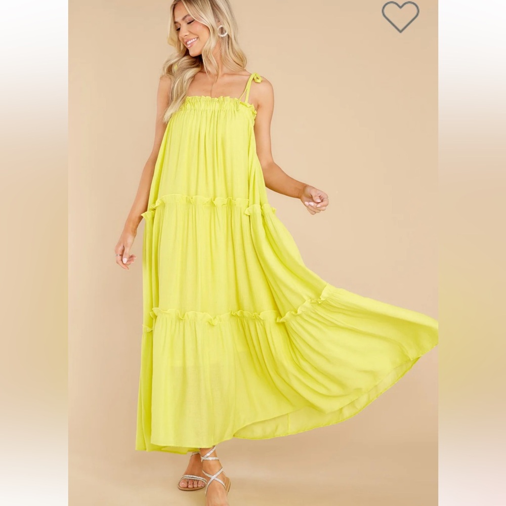 &Merci LIGHT UP THE ROOM LEMON YELLOW MAXI DRESS Red Dress Boutique